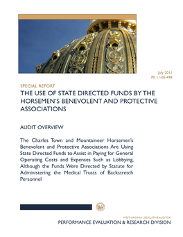 The Use of State Directed Funds by the Horsemen's