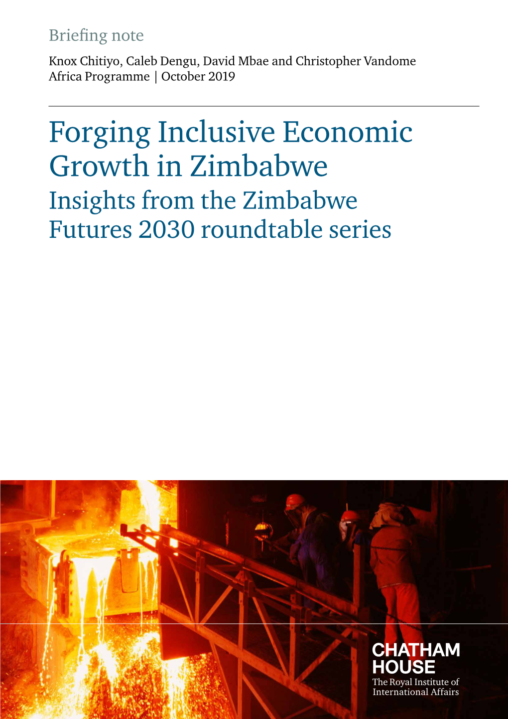 Forging Inclusive Economic Growth in Zimbabwe