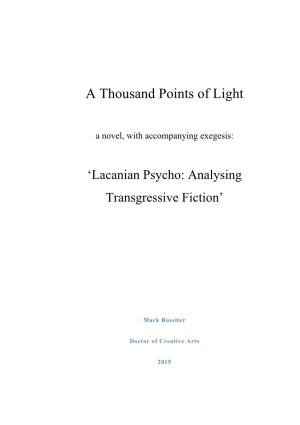 Lacanian Psycho: Analysing Transgressive Fiction’