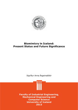 Biomimicry in Iceland: Present Status and Future Significance