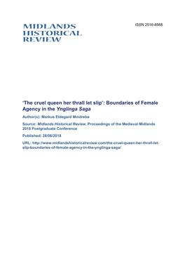 Boundaries of Female Agency in the Ynglinga Saga