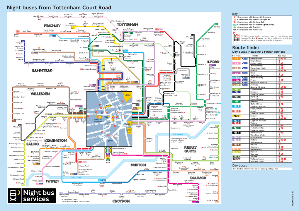 Night Buses Tottenham Court Road