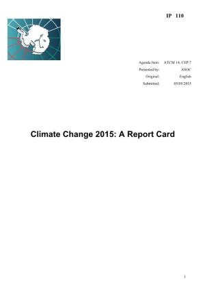 Climate Change 2015: a Report Card