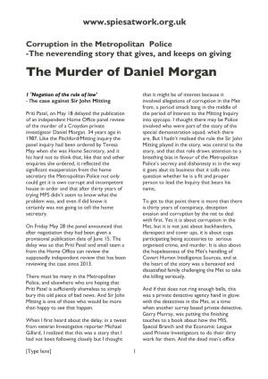 The Murder of Daniel Morgan