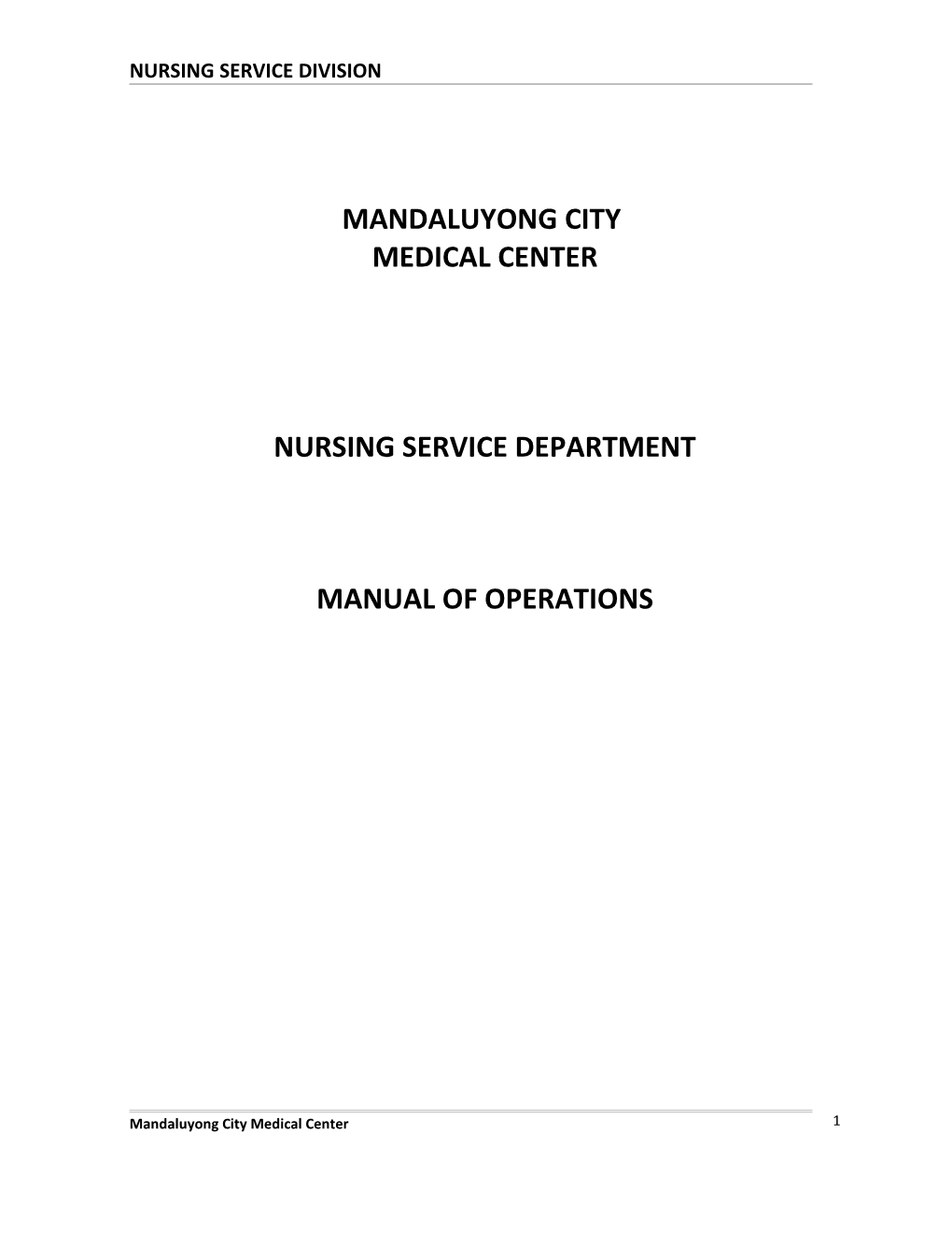 Nursing Service Division