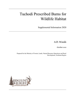 Tuchodi Prescribed Burns Presentation