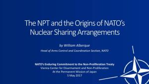 The NPT and the Origins of NATO's Nuclear Sharing Arrangements