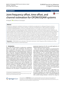 Joint Frequency Offset, Time Offset and Channel Estimation for OFDM/OQAM Systems