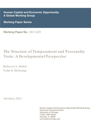 The Structure of Temperament and Personality Traits: a Developmental