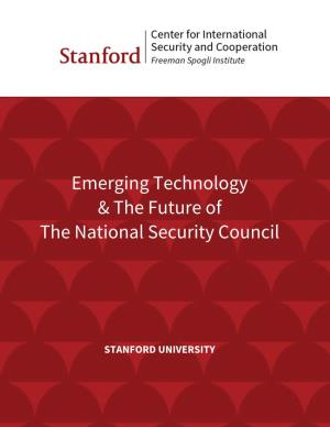 Emerging Technology & the Future of the National Security Council