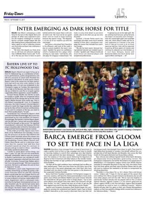 Barca EMERGE from Gloom to Set the Pace in LA LIGA