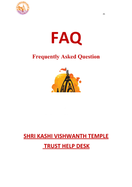 Shri Kashi Vishwanth Temple Trust Help Desk