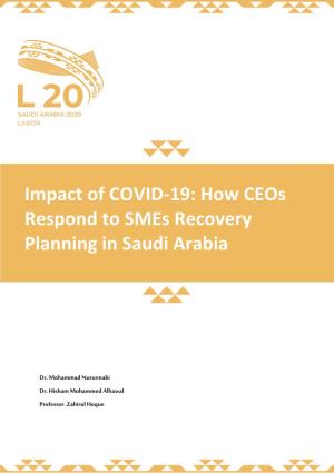 How Ceos Respond to Smes Recovery Planning in Saudi Arabia Background