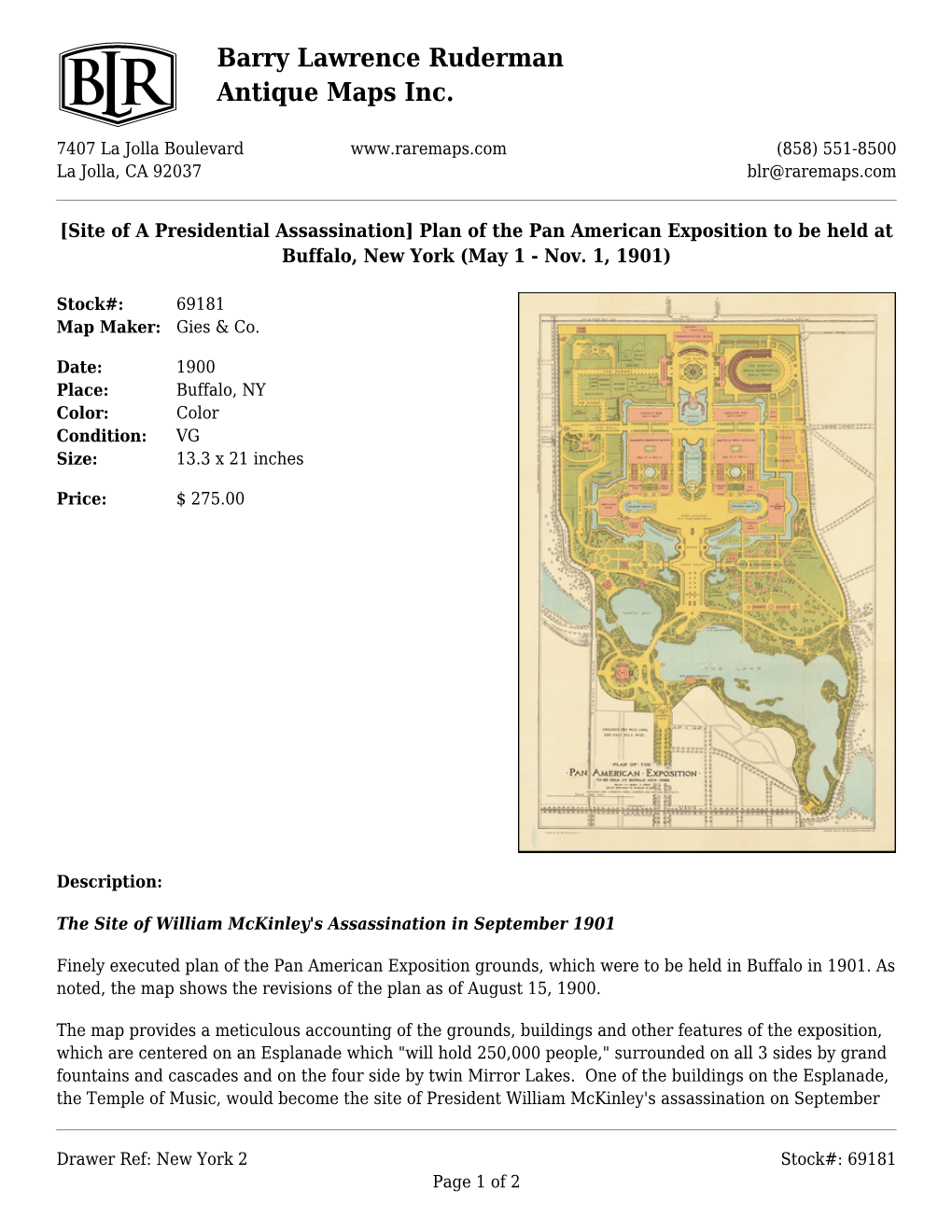 Barry Lawrence Ruderman Antique Maps Inc