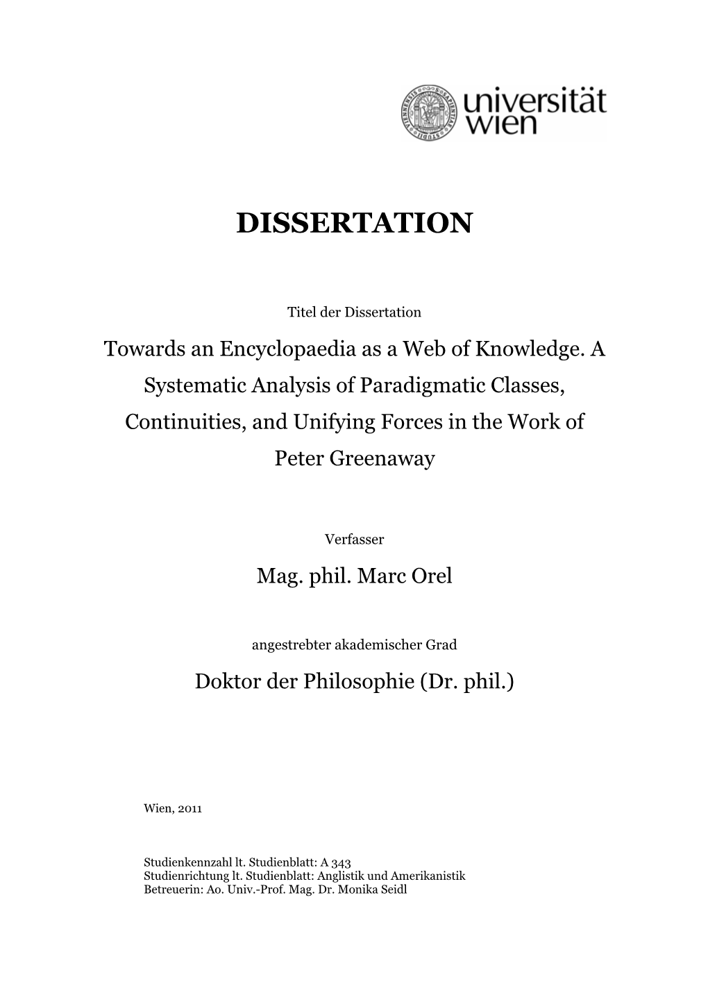 Dissertation (Einreichen)