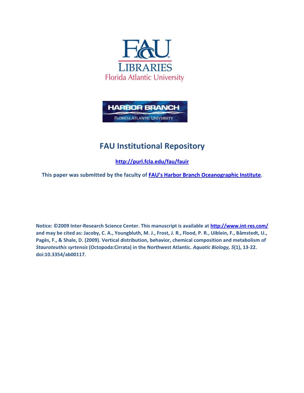 FAU Institutional Repository