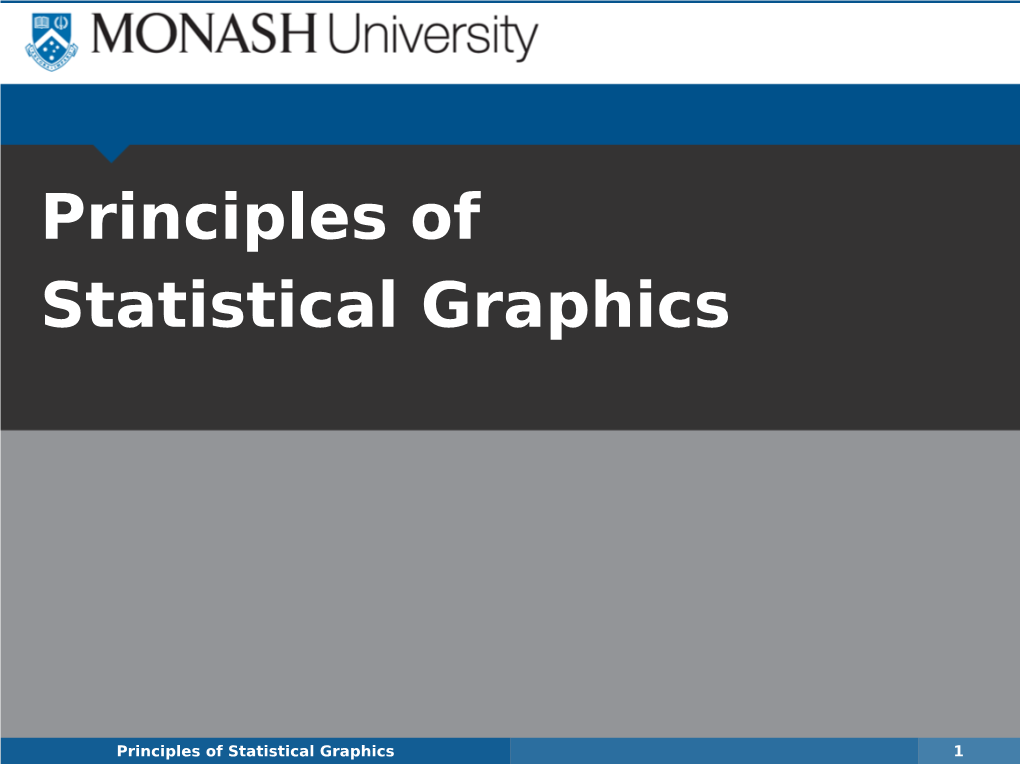 Principles of Statistical Graphics