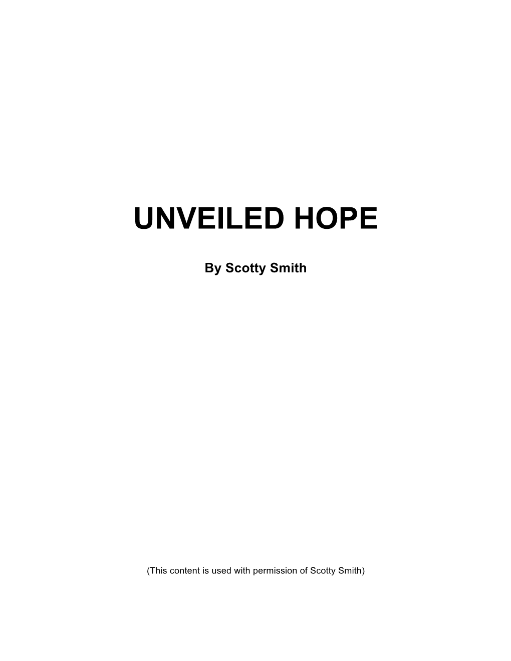 Unveiled Hope