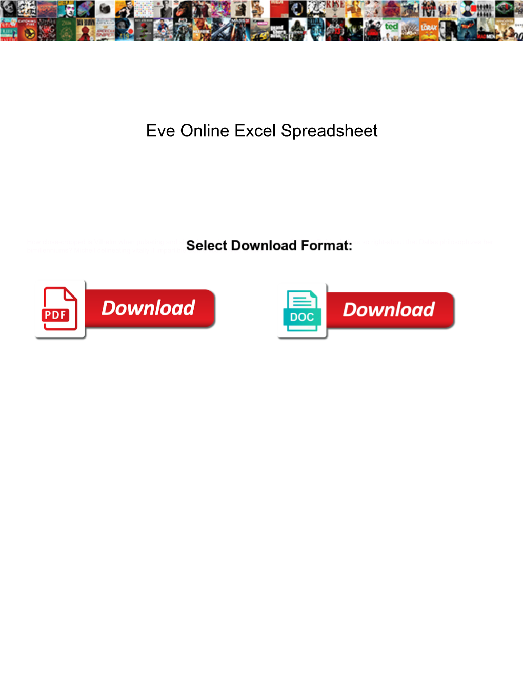 Eve Online Excel Spreadsheet