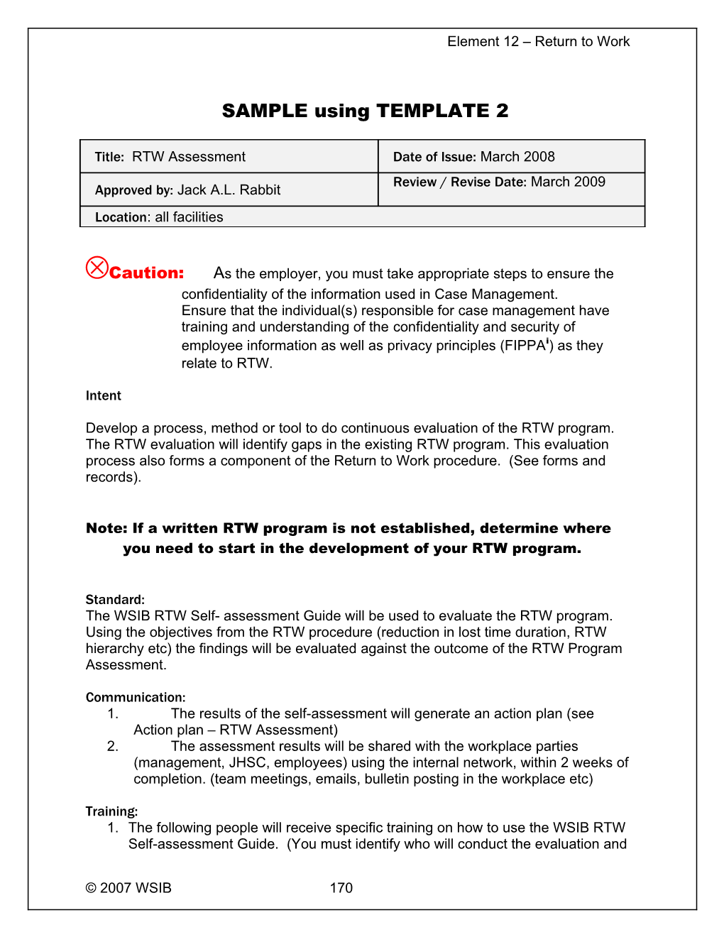 Sample Templates - Element 4.2J