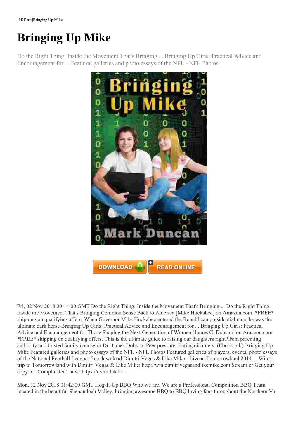 (Ebook Pdf) Bringing up Mike