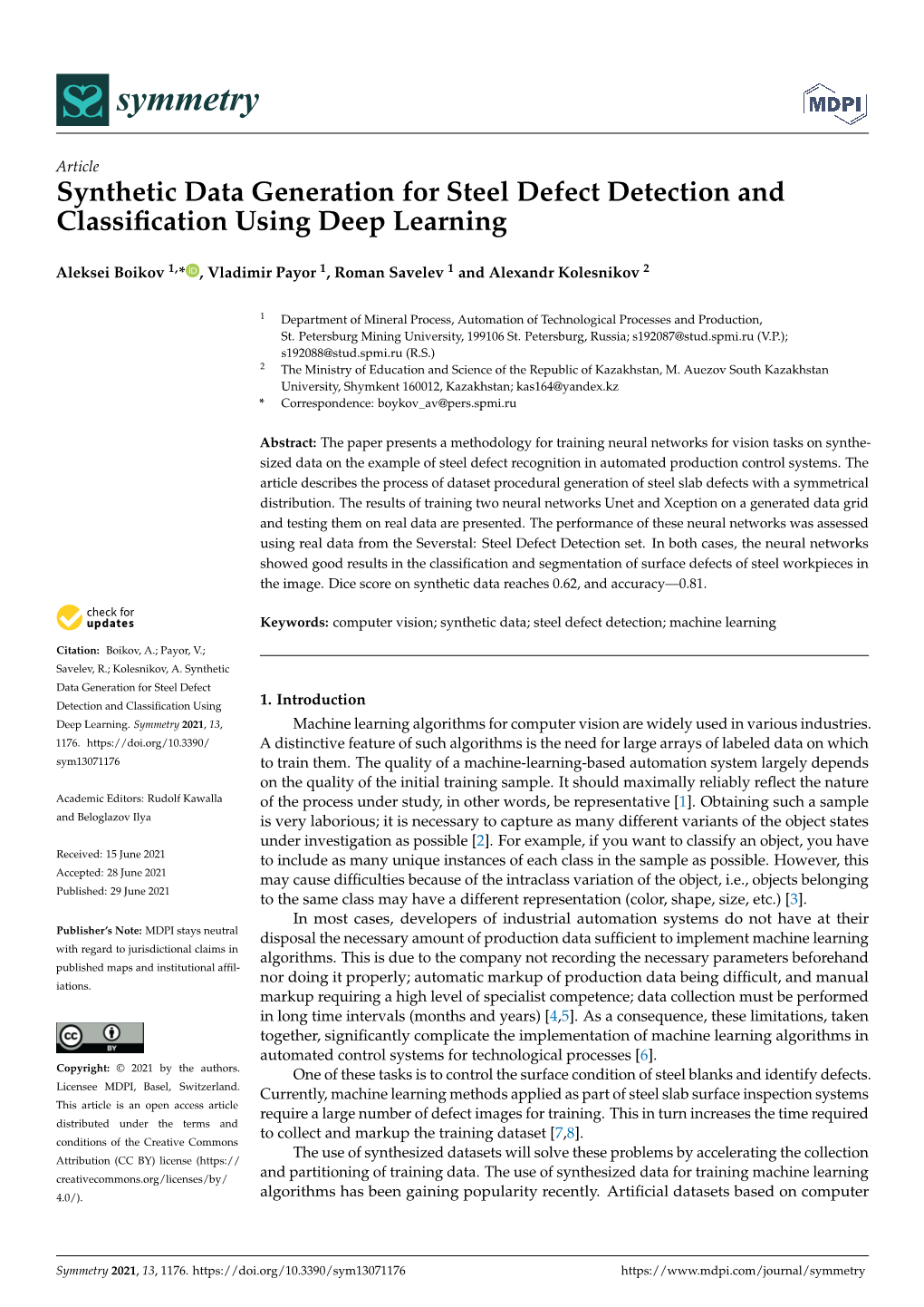 Synthetic Data Generation for Steel Defect Detection and Classification Using Deep Learning