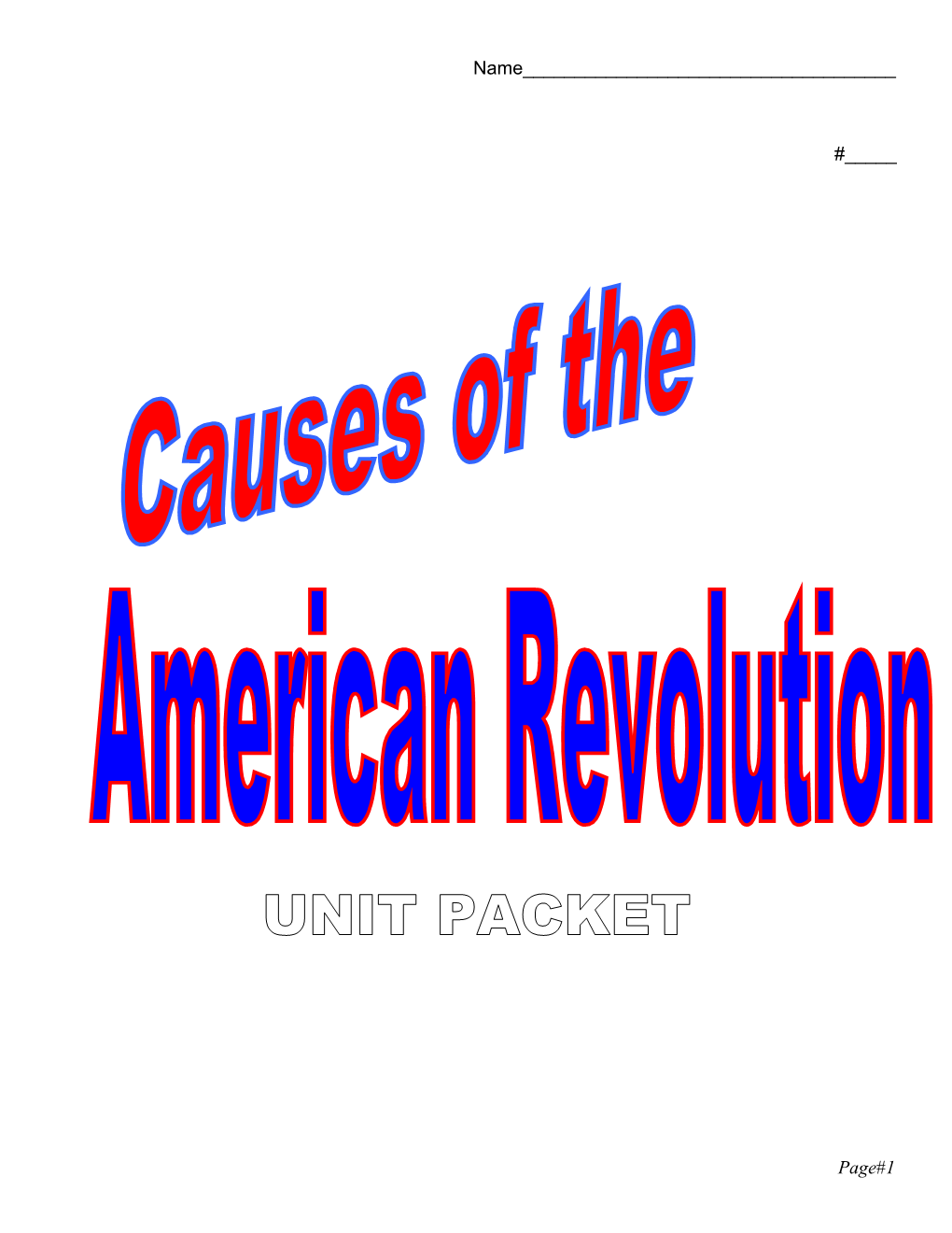 UNIT PACKET Treaty of Paris & Proclamation of 1763