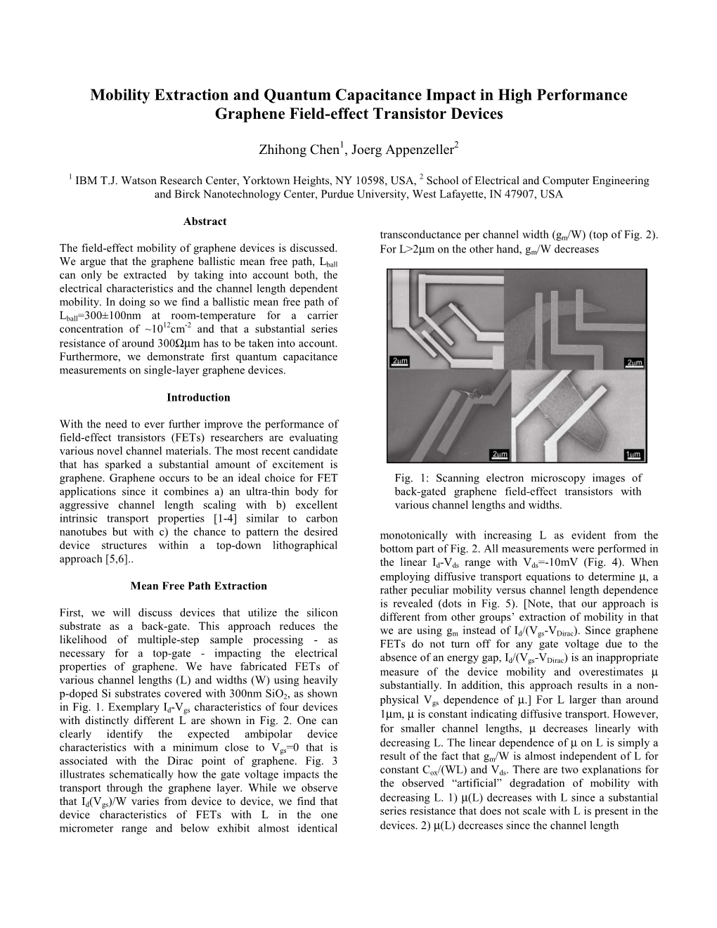 Mobility Extraction and Quantum Capacitance Impact in High Performance Graphene Field-Effect Transistor Devices