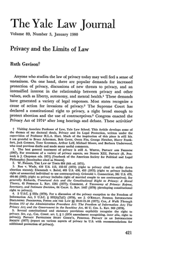 Privacy and the Limits of Law