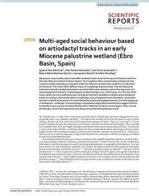 Multi-Aged Social Behaviour Based on Artiodactyl Tracks in an Early