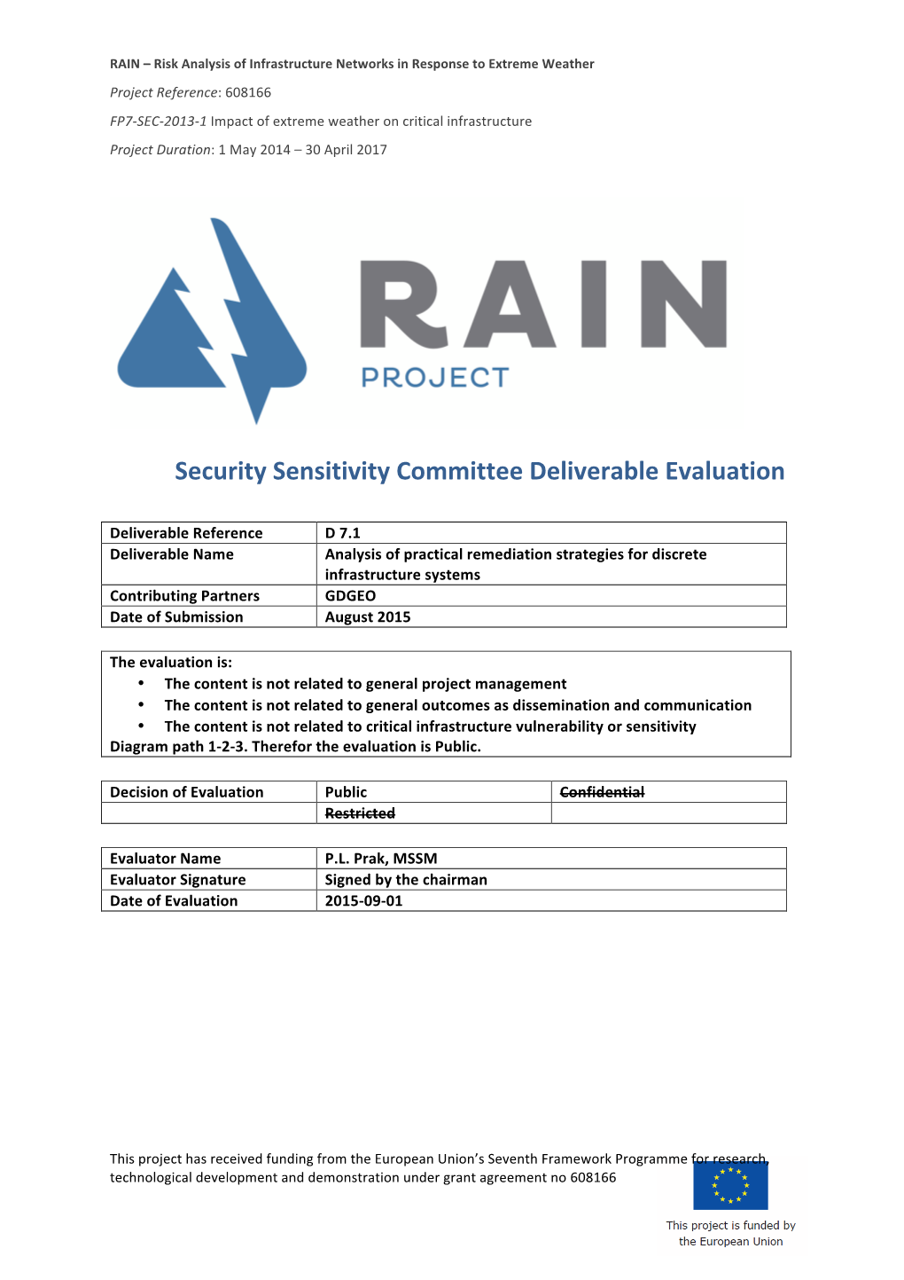 D 7.1 Analysis of Practical Remediation Strategies For