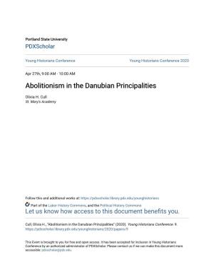 Abolitionism in the Danubian Principalities