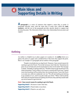 4 Main Ideas and Supporting Details in Writing