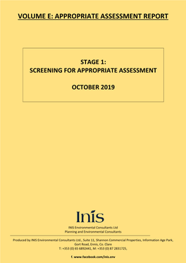 Appropriate Assessment Report