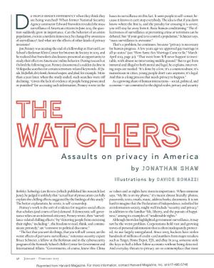 Assaults on Privacy in America by Jonathan Shaw
