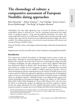 A Comparative Assessment of European Neolithic Dating