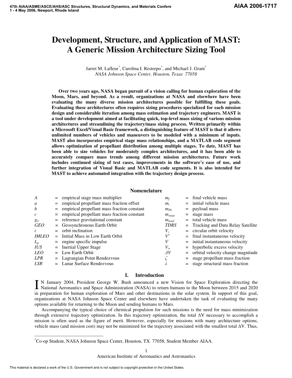 A Generic Mission Architecture Sizing Tool