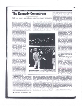 The Kennedy Conundrum They'd Heard a Shot from the Knoll