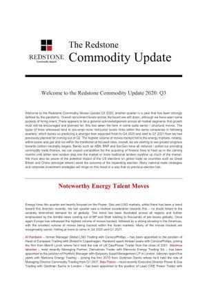 Redstone Commodity Update Q3