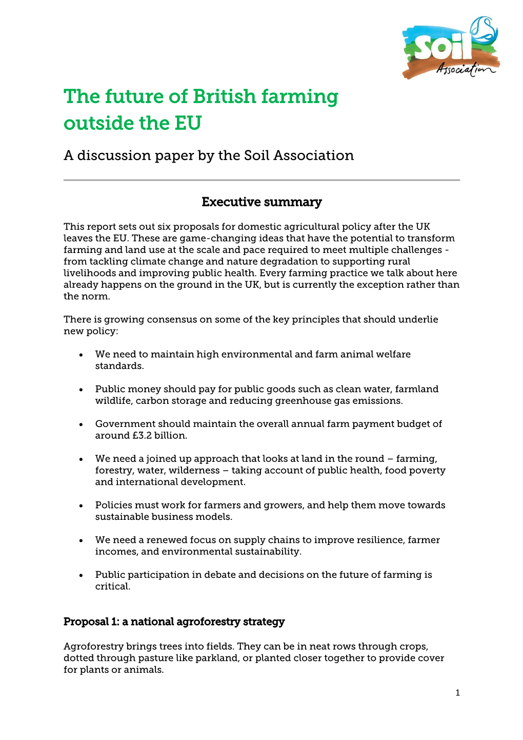 The Future of British Farming Outside the EU