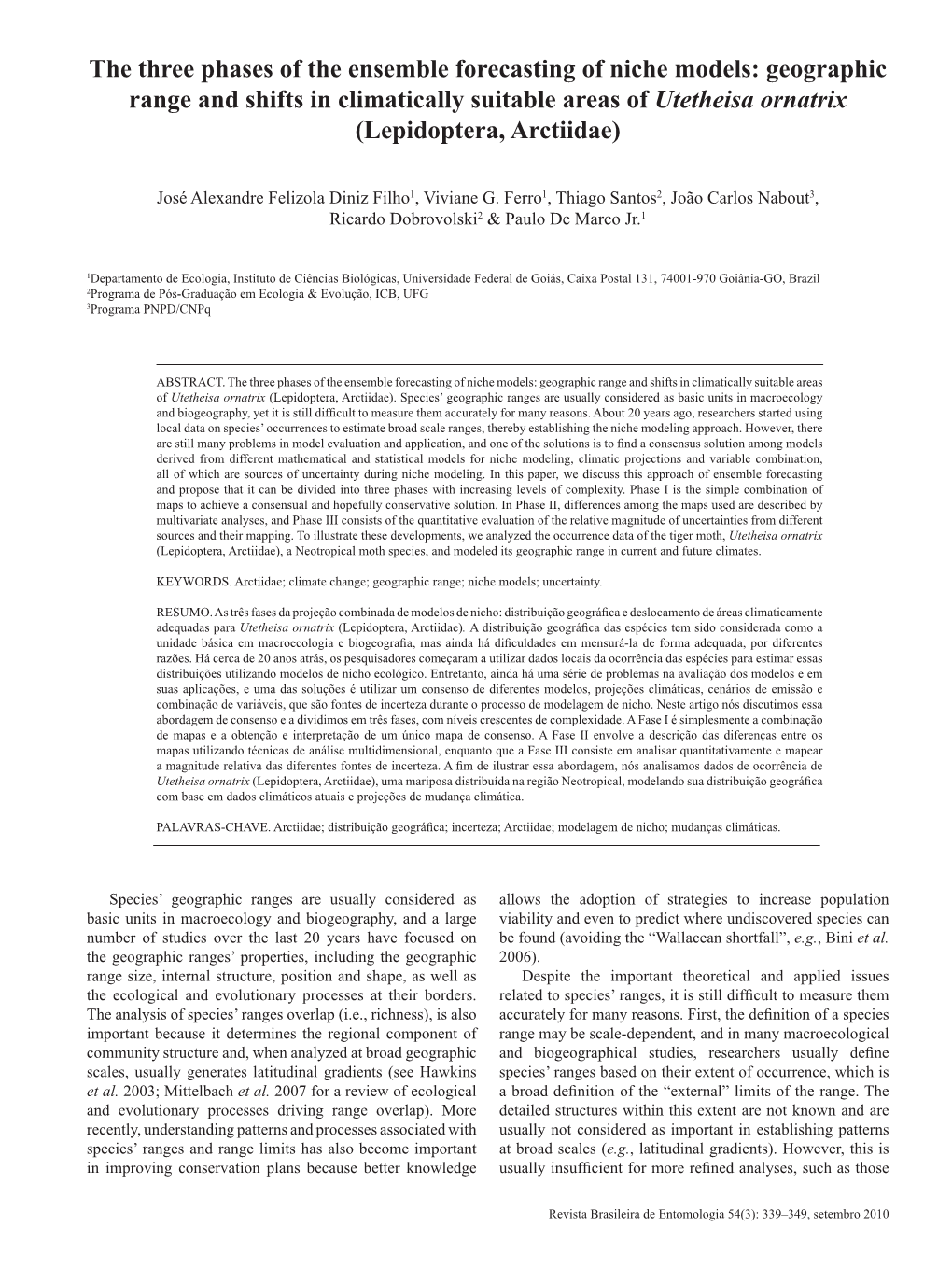 The Three Phases of the Ensemble Forecasting of Niche Models