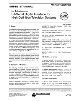 Bit-Serial Digital Interface for High-Definition Television Systems
