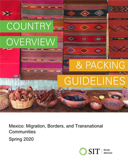 Mexico: Migration, Borders, and Transnational Communities Spring 2020