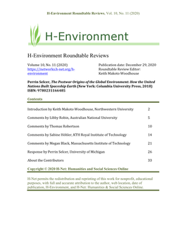 H-Environment Roundtable Reviews, Vol