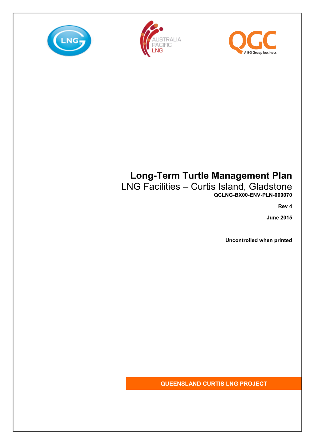 Long Term Turtle Management Plan