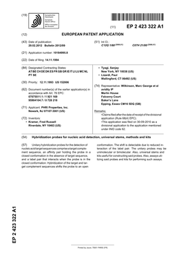 Hybridization Probes for Nucleic Acid Detection, Universal Stems, Methods and Kits