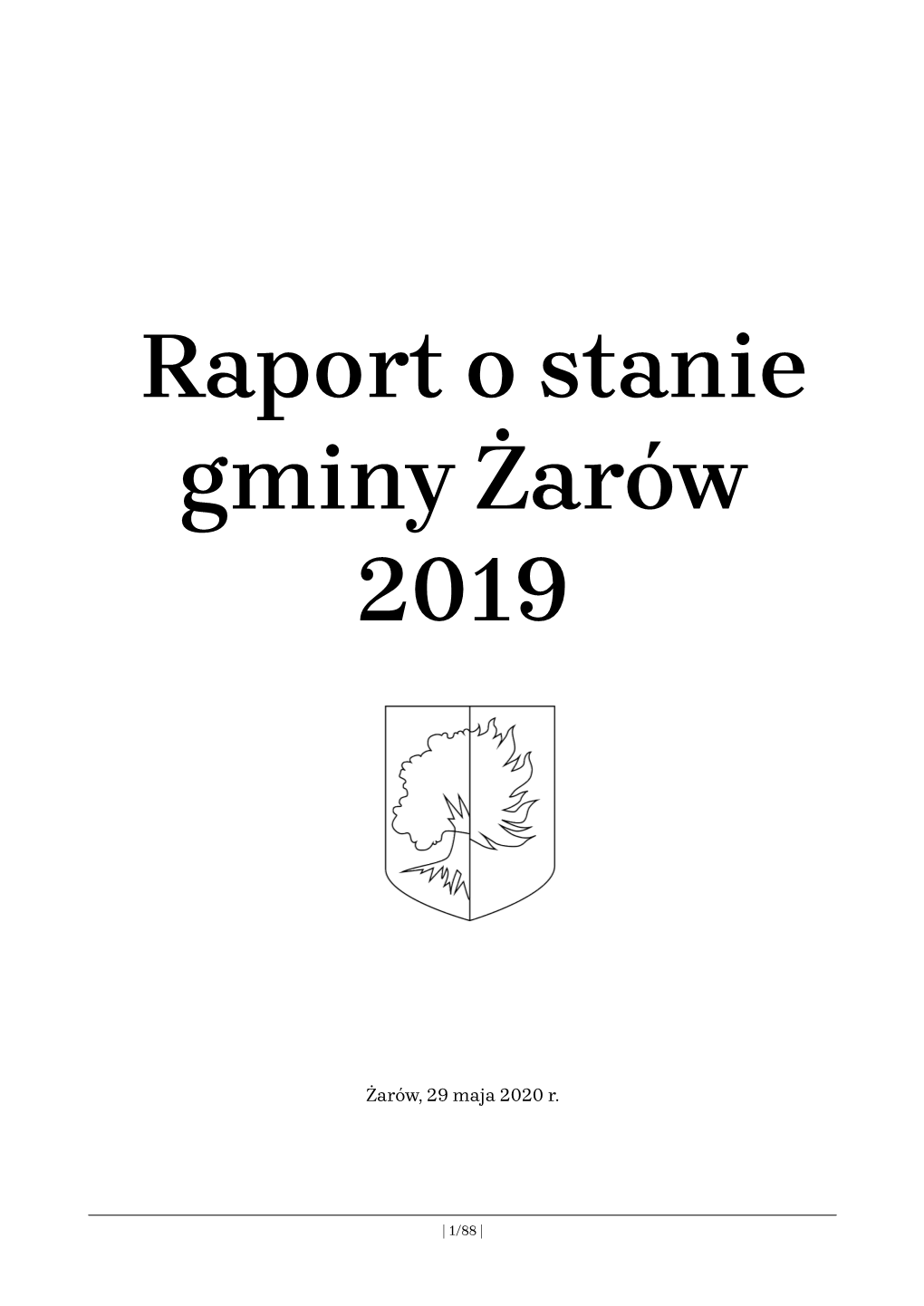 Raport O Stanie Gminy Żarów 2019