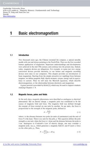 1 Basic Electromagnetism