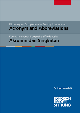 Dictionary on Comprehensive Security in Indonesia: Acronym and Abbreviations