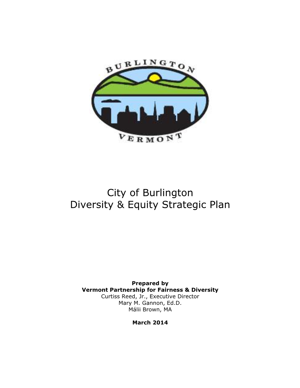 City of Burlington Diversity & Equity Strategic Plan